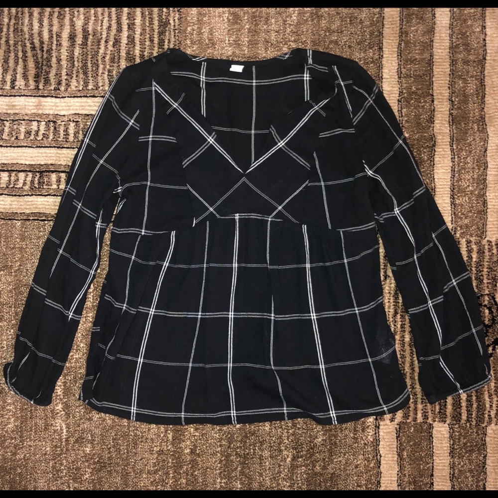 Old Navy Plaid Blouse